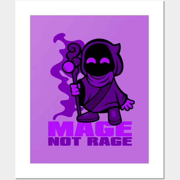 Mage not Rage Wall Art by Johnitees